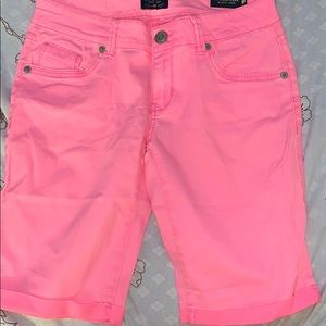 Bright pink shorts